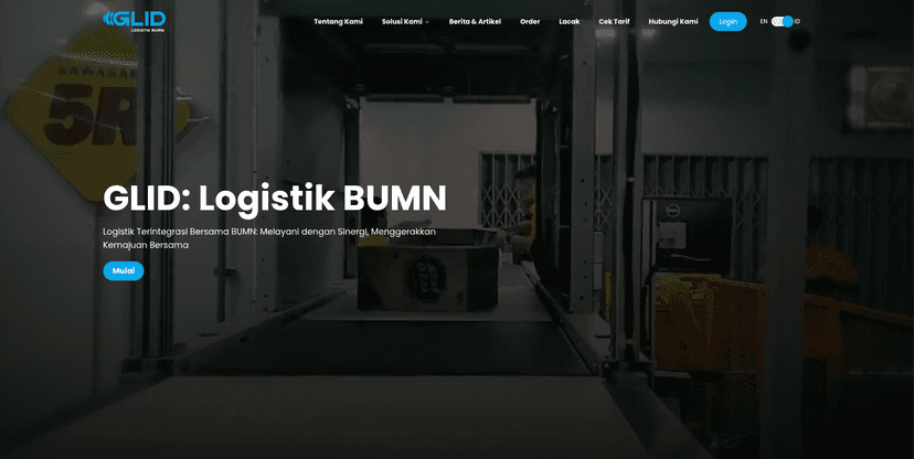 GLID logistics website preview