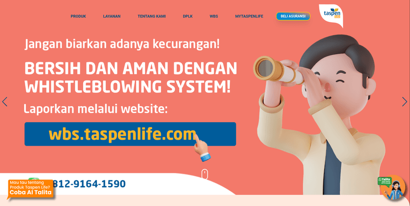 Taspen Life website preview